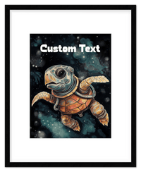 Thumbnail for Just So Posh SpaceAni 1 Turtle 1 Wall Art Decor Poster Photo Print, Ideal For Home or Office - Front View