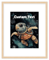 Thumbnail for Just So Posh SpaceAni 1 Turtle 1 Wall Art Decor Poster Photo Print, Ideal For Home or Office - Front View