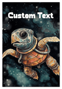 Thumbnail for Just So Posh SpaceAni 1 Turtle 1 Wall Art Decor Poster Photo Print, Ideal For Home or Office - Front View