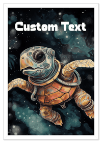 Thumbnail for Just So Posh SpaceAni 1 Turtle 1 Wall Art Decor Poster Photo Print, Ideal For Home or Office - Front View