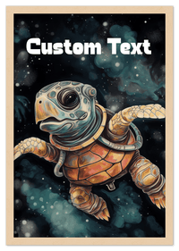 Thumbnail for Just So Posh SpaceAni 1 Turtle 1 Wall Art Decor Poster Photo Print, Ideal For Home or Office - Front View