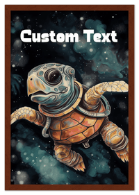 Thumbnail for Just So Posh SpaceAni 1 Turtle 1 Wall Art Decor Poster Photo Print, Ideal For Home or Office - Front View