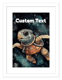 Thumbnail for Just So Posh SpaceAni 1 Turtle 1 Wall Art Decor Poster Photo Print, Ideal For Home or Office - Front View