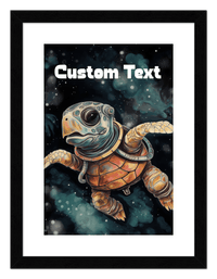 Thumbnail for Just So Posh SpaceAni 1 Turtle 1 Wall Art Decor Poster Photo Print, Ideal For Home or Office - Front View