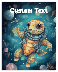 Thumbnail for Just So Posh SpaceAni 1 Turtle 2 Wall Art Decor Poster Photo Print, Ideal For Home or Office - Front View