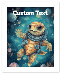 Thumbnail for Just So Posh SpaceAni 1 Turtle 2 Wall Art Decor Poster Photo Print, Ideal For Home or Office - Front View