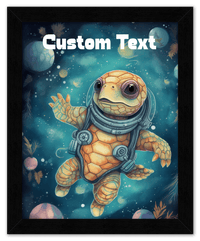 Thumbnail for Just So Posh SpaceAni 1 Turtle 2 Wall Art Decor Poster Photo Print, Ideal For Home or Office - Front View