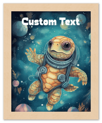 Thumbnail for Just So Posh SpaceAni 1 Turtle 2 Wall Art Decor Poster Photo Print, Ideal For Home or Office - Front View