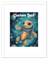 Thumbnail for Just So Posh SpaceAni 1 Turtle 2 Wall Art Decor Poster Photo Print, Ideal For Home or Office - Front View