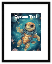 Thumbnail for Just So Posh SpaceAni 1 Turtle 2 Wall Art Decor Poster Photo Print, Ideal For Home or Office - Front View