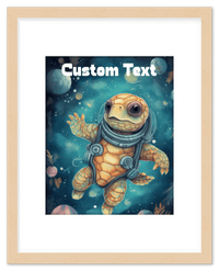 Thumbnail for Just So Posh SpaceAni 1 Turtle 2 Wall Art Decor Poster Photo Print, Ideal For Home or Office - Front View