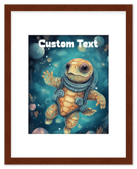 Thumbnail for Just So Posh SpaceAni 1 Turtle 2 Wall Art Decor Poster Photo Print, Ideal For Home or Office - Front View