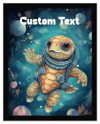Thumbnail for Just So Posh SpaceAni 1 Turtle 2 Wall Art Decor Poster Photo Print, Ideal For Home or Office - Front View