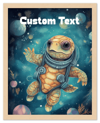 Thumbnail for Just So Posh SpaceAni 1 Turtle 2 Wall Art Decor Poster Photo Print, Ideal For Home or Office - Front View
