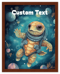 Thumbnail for Just So Posh SpaceAni 1 Turtle 2 Wall Art Decor Poster Photo Print, Ideal For Home or Office - Front View