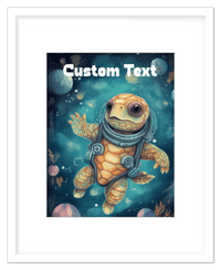 Thumbnail for Just So Posh SpaceAni 1 Turtle 2 Wall Art Decor Poster Photo Print, Ideal For Home or Office - Front View