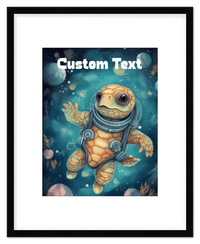 Thumbnail for Just So Posh SpaceAni 1 Turtle 2 Wall Art Decor Poster Photo Print, Ideal For Home or Office - Front View