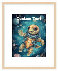 Thumbnail for Just So Posh SpaceAni 1 Turtle 2 Wall Art Decor Poster Photo Print, Ideal For Home or Office - Front View