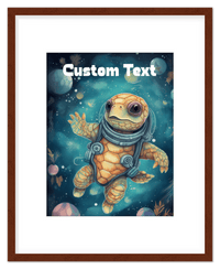 Thumbnail for Just So Posh SpaceAni 1 Turtle 2 Wall Art Decor Poster Photo Print, Ideal For Home or Office - Front View