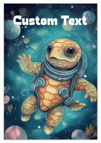 Thumbnail for Just So Posh SpaceAni 1 Turtle 2 Wall Art Decor Poster Photo Print, Ideal For Home or Office - Front View