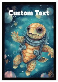 Thumbnail for Just So Posh SpaceAni 1 Turtle 2 Wall Art Decor Poster Photo Print, Ideal For Home or Office - Front View