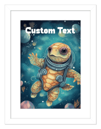 Thumbnail for Just So Posh SpaceAni 1 Turtle 2 Wall Art Decor Poster Photo Print, Ideal For Home or Office - Front View