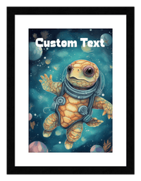 Thumbnail for Just So Posh SpaceAni 1 Turtle 2 Wall Art Decor Poster Photo Print, Ideal For Home or Office - Front View