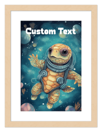 Thumbnail for Just So Posh SpaceAni 1 Turtle 2 Wall Art Decor Poster Photo Print, Ideal For Home or Office - Front View