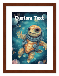 Thumbnail for Just So Posh SpaceAni 1 Turtle 2 Wall Art Decor Poster Photo Print, Ideal For Home or Office - Front View