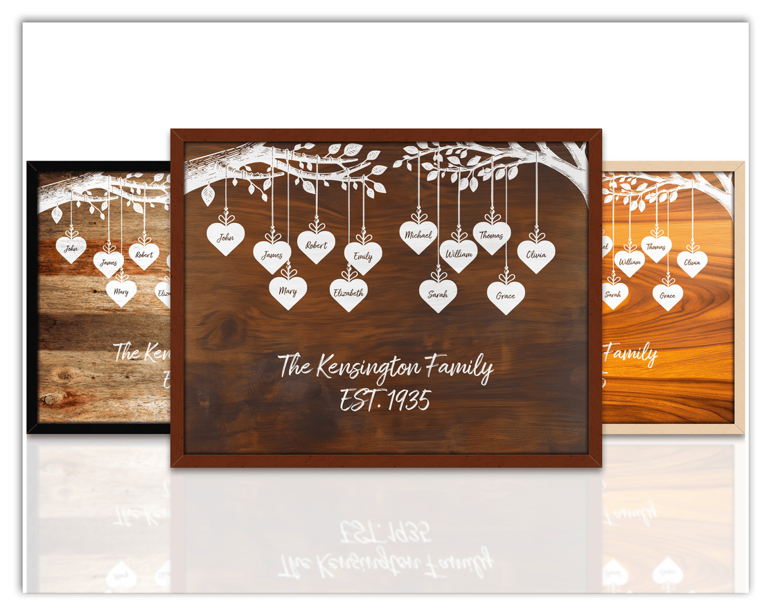 Just So Posh Family Tree Wall Art Decor Poster Photo Print, Ideal For Home or Office - Front View