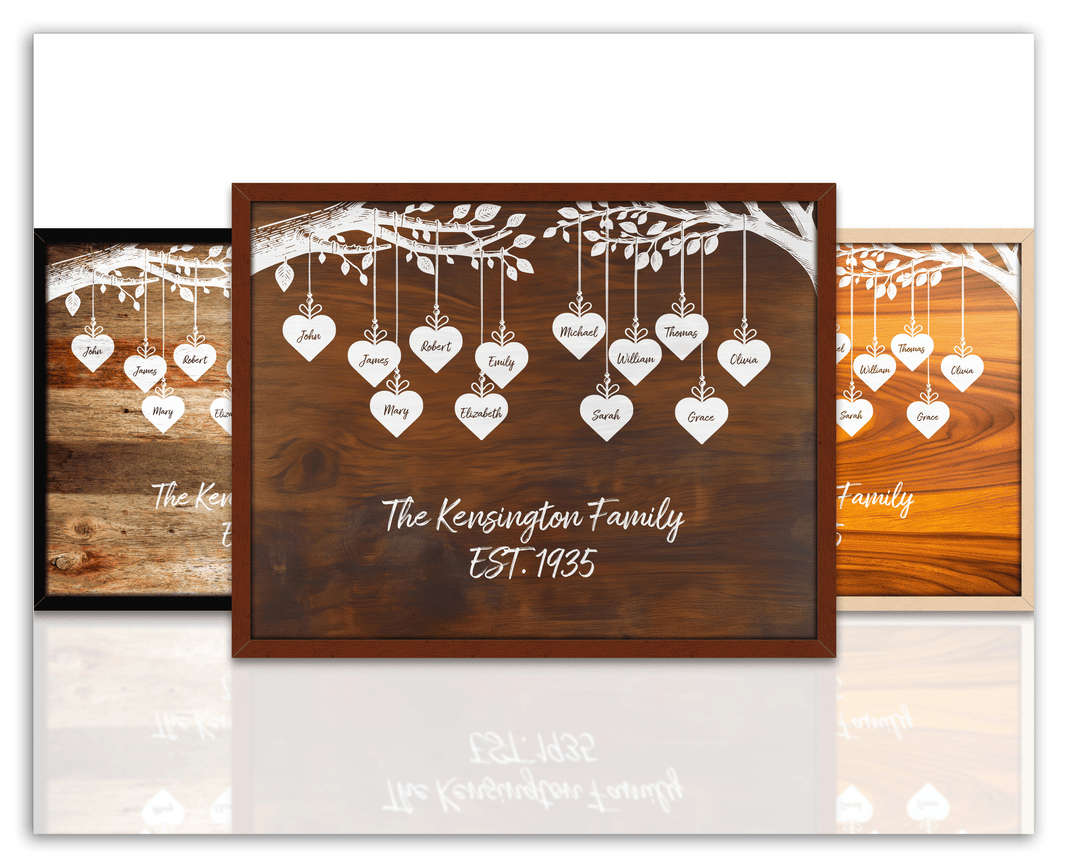 Just So Posh Family Tree Wall Art Decor Poster Photo Print, Ideal For Home or Office - Front View