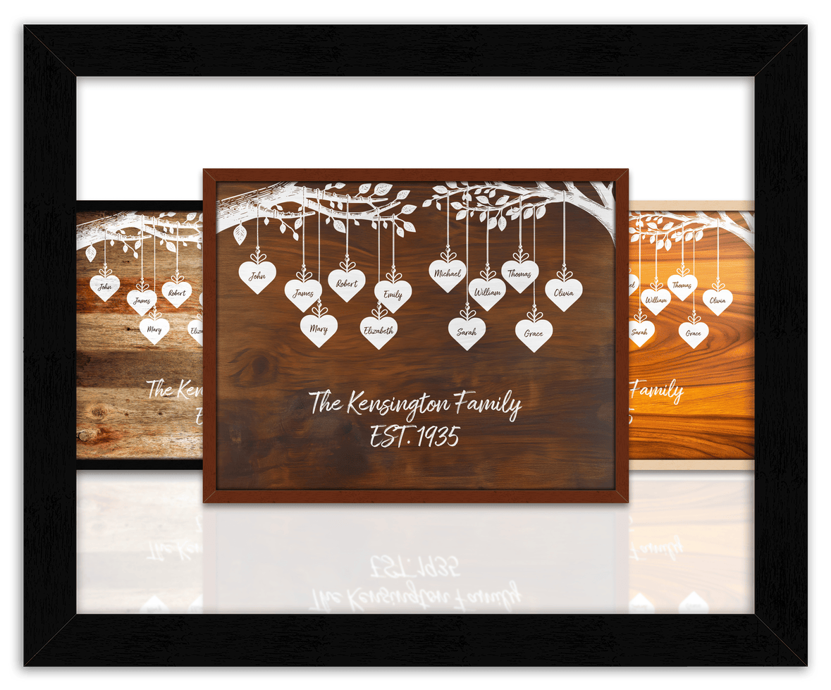 Just So Posh Family Tree Wall Art Decor Poster Photo Print, Ideal For Home or Office - Front View