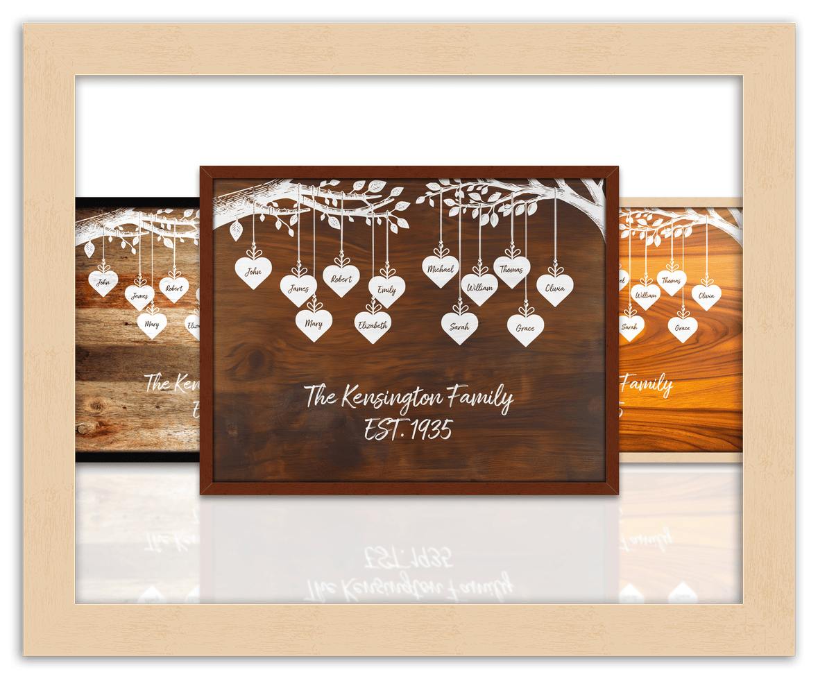 Just So Posh Family Tree Wall Art Decor Poster Photo Print, Ideal For Home or Office - Front View