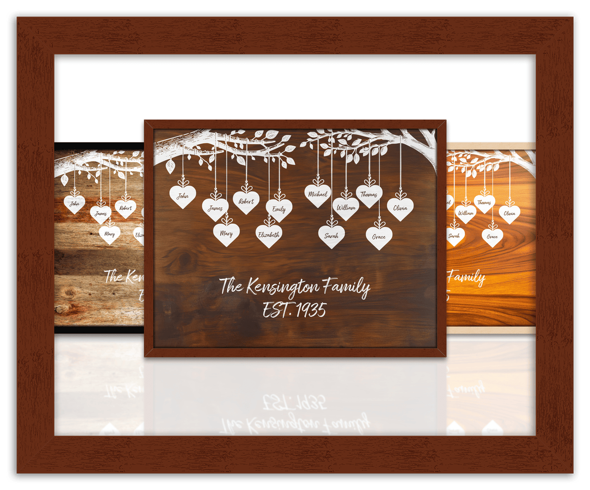 Just So Posh Family Tree Wall Art Decor Poster Photo Print, Ideal For Home or Office - Front View