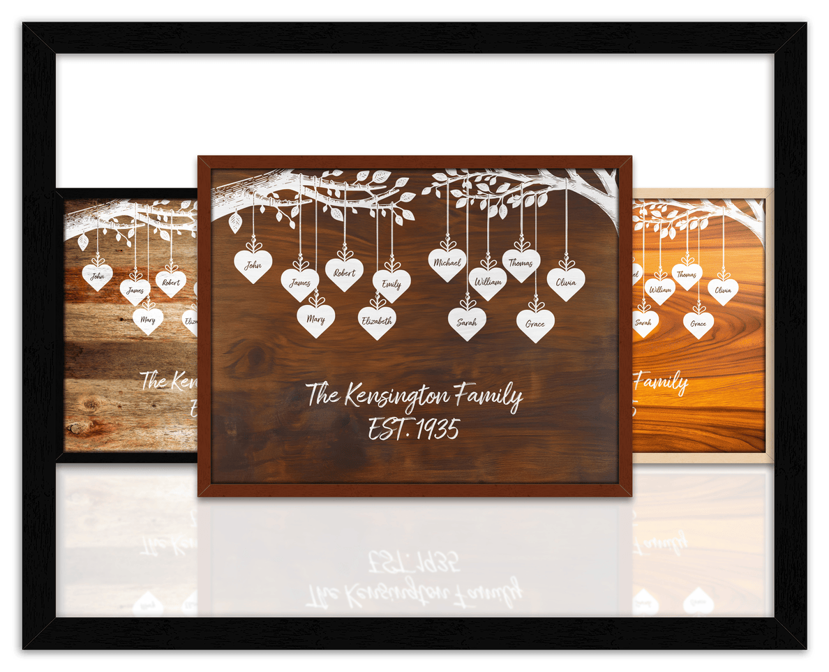 Just So Posh Family Tree Wall Art Decor Poster Photo Print, Ideal For Home or Office - Front View