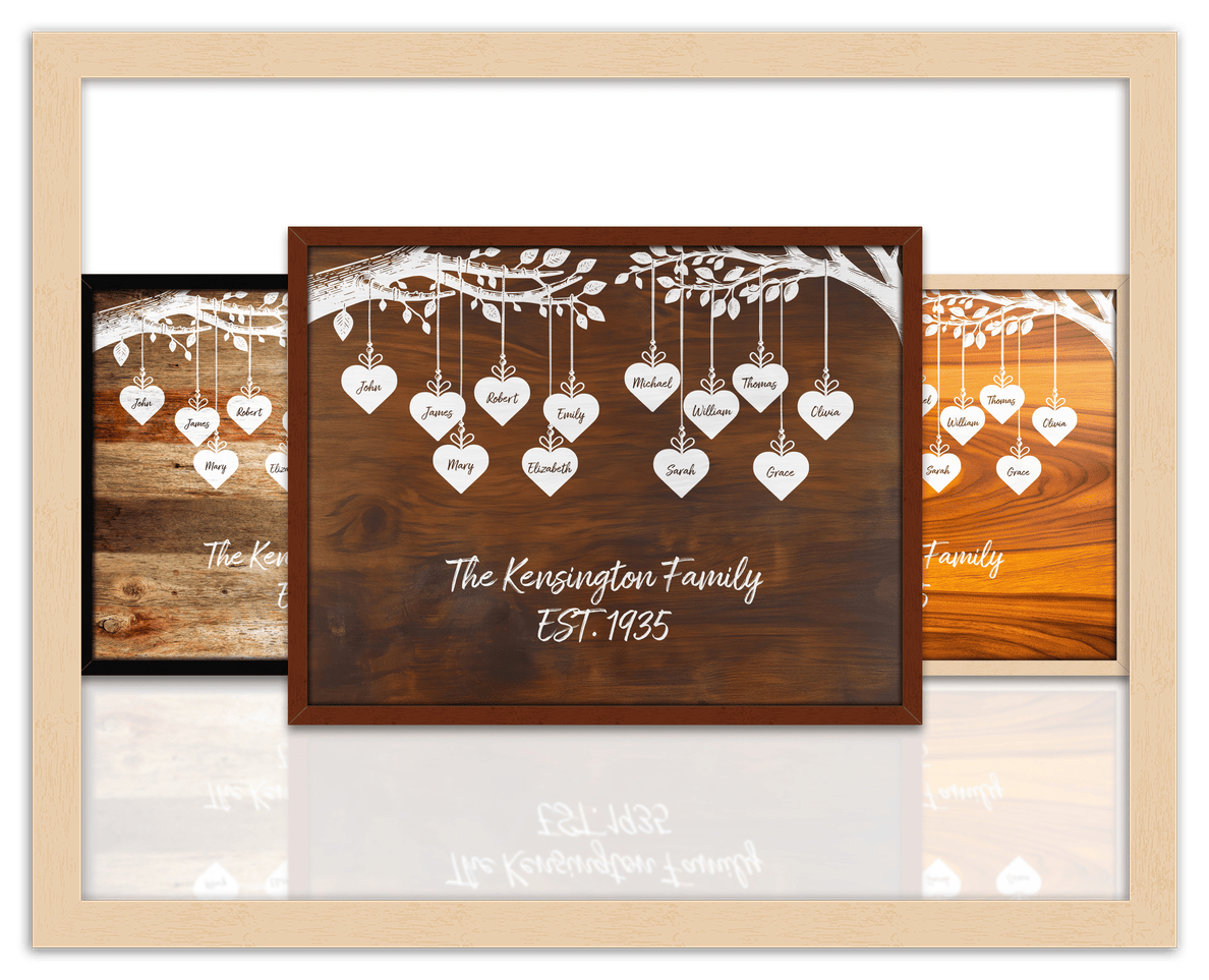 Just So Posh Family Tree Wall Art Decor Poster Photo Print, Ideal For Home or Office - Front View