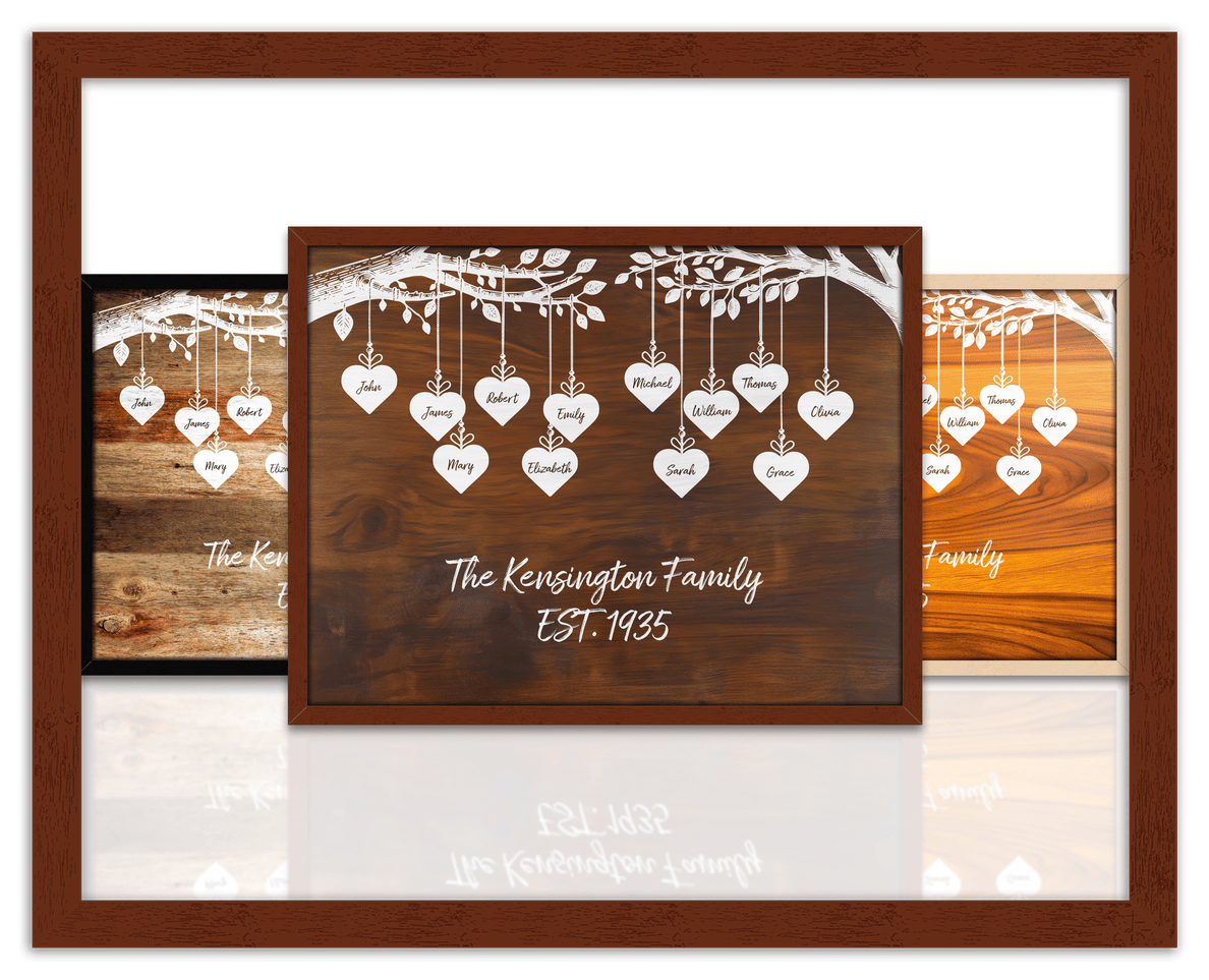 Just So Posh Family Tree Wall Art Decor Poster Photo Print, Ideal For Home or Office - Front View