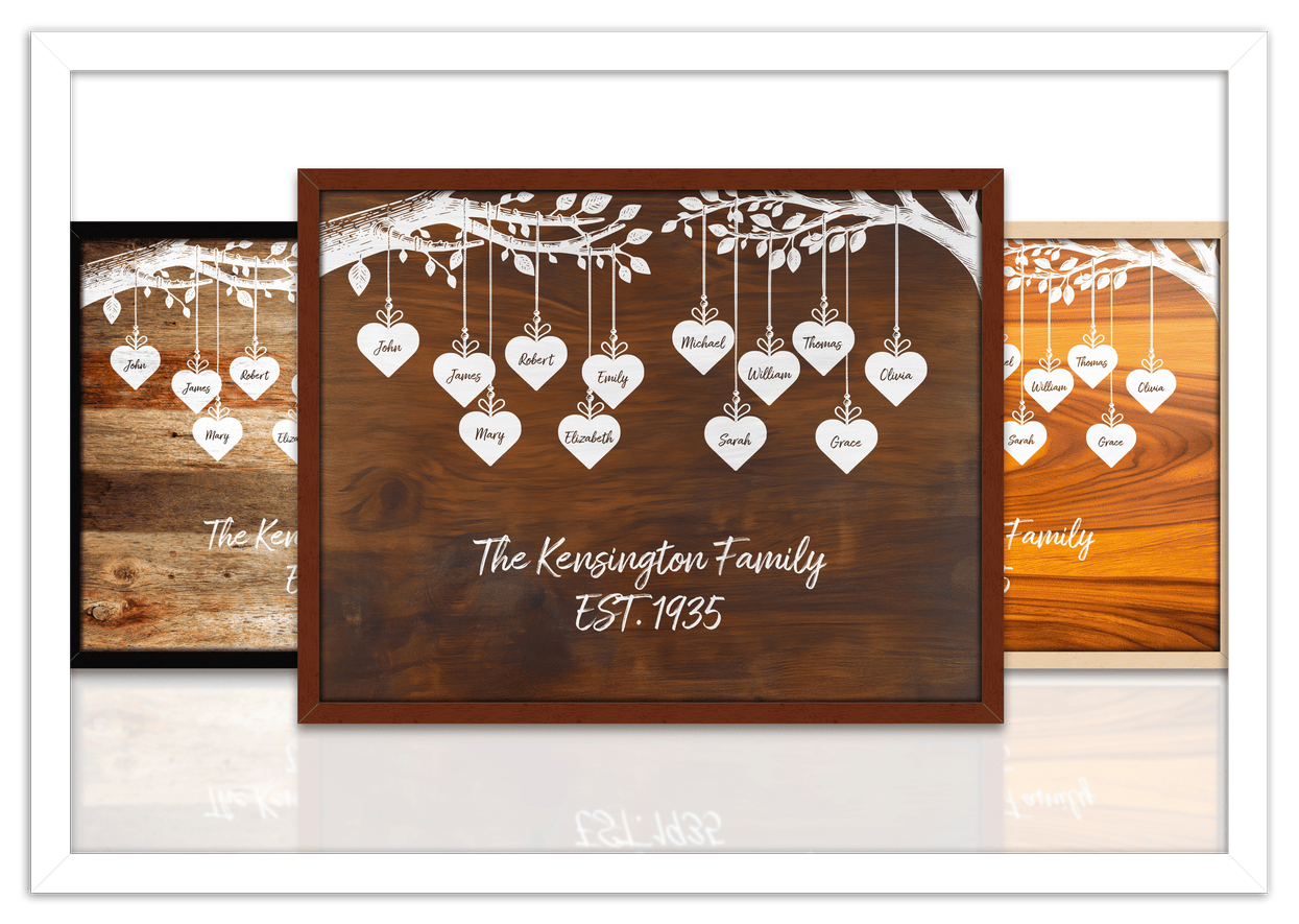 Just So Posh Family Tree Wall Art Decor Poster Photo Print, Ideal For Home or Office - Front View