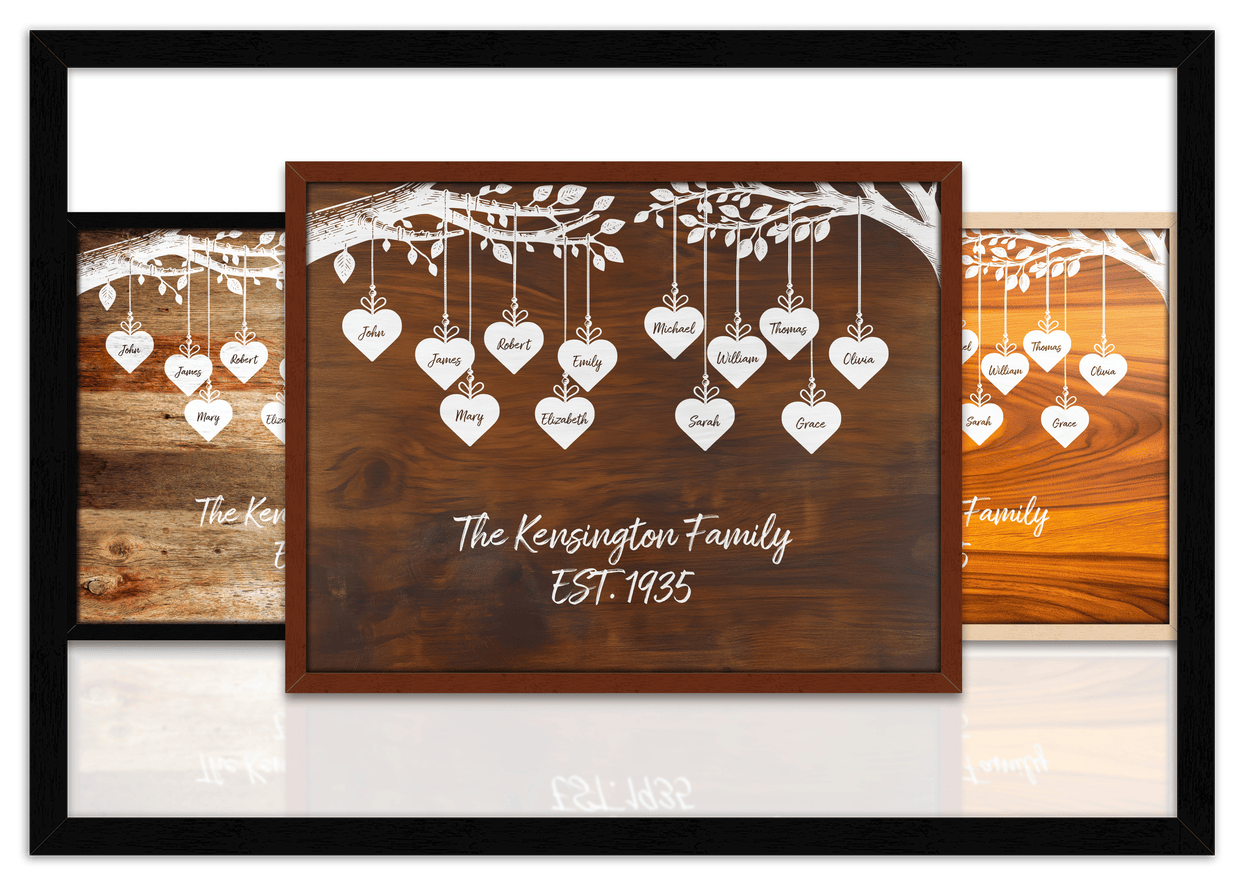 Just So Posh Family Tree Wall Art Decor Poster Photo Print, Ideal For Home or Office - Front View