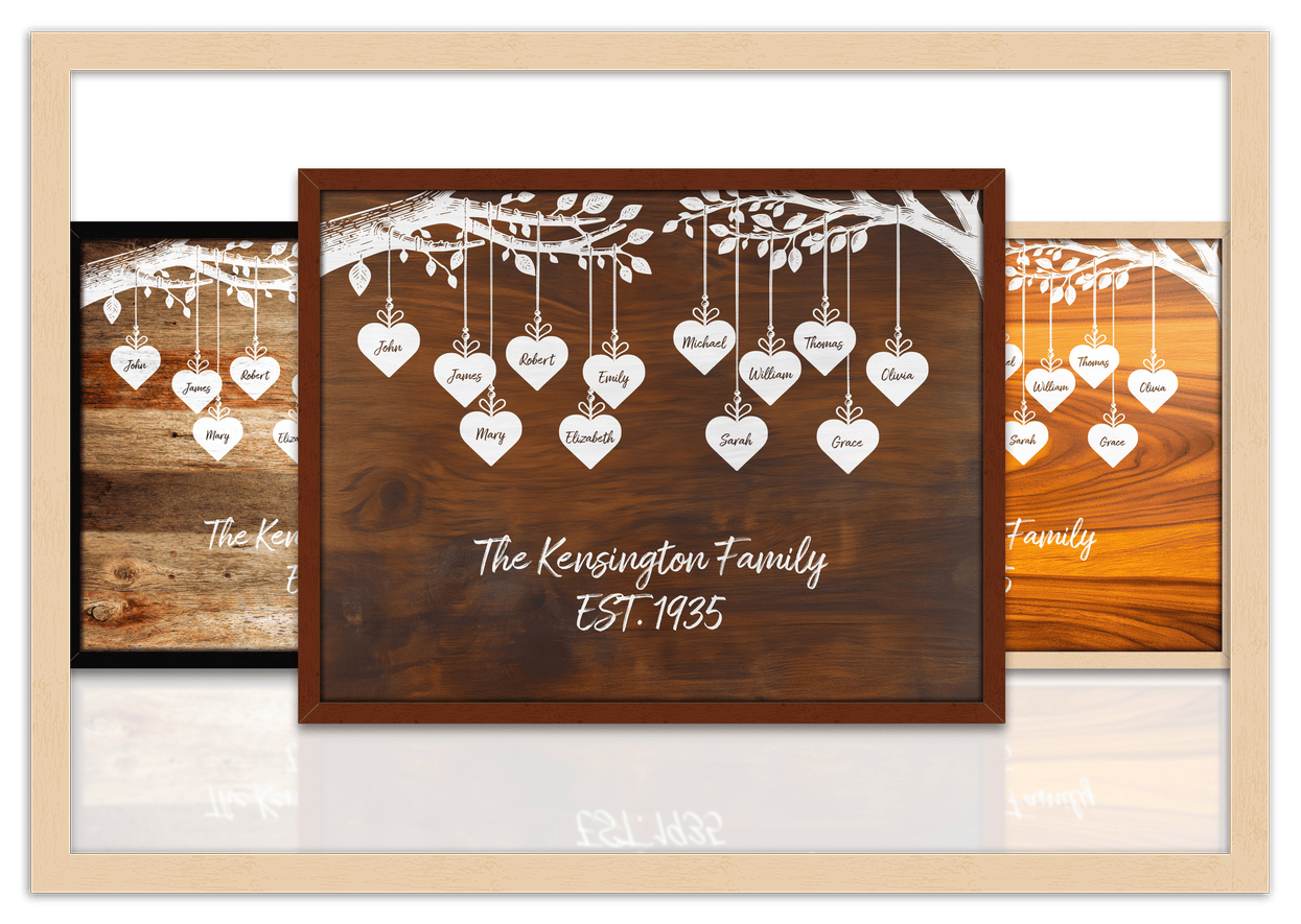 Just So Posh Family Tree Wall Art Decor Poster Photo Print, Ideal For Home or Office - Front View