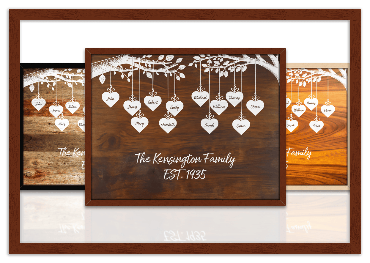 Just So Posh Family Tree Wall Art Decor Poster Photo Print, Ideal For Home or Office - Front View
