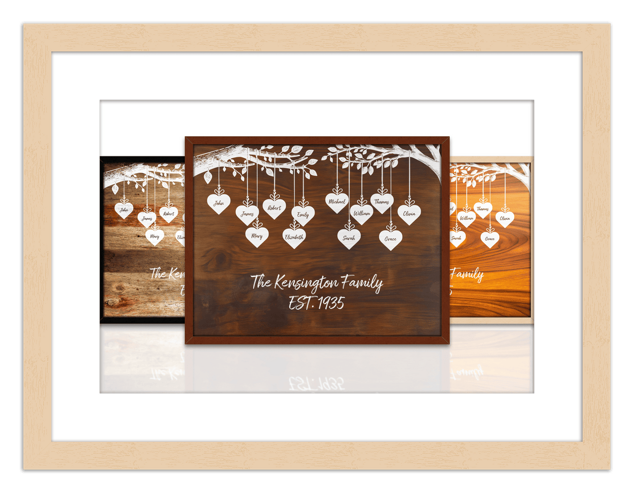 Just So Posh Family Tree Wall Art Decor Poster Photo Print, Ideal For Home or Office - Front View