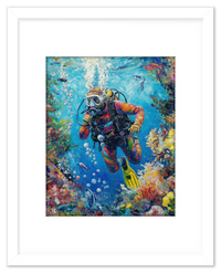 Thumbnail for Just So Posh Scuba-Diving Wall Art Decor Poster Photo Print, Ideal For Home or Office - Front View