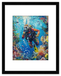 Thumbnail for Just So Posh Scuba-Diving Wall Art Decor Poster Photo Print, Ideal For Home or Office - Front View