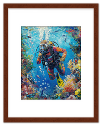 Thumbnail for Just So Posh Scuba-Diving Wall Art Decor Poster Photo Print, Ideal For Home or Office - Front View