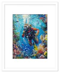 Thumbnail for Just So Posh Scuba-Diving Wall Art Decor Poster Photo Print, Ideal For Home or Office - Front View