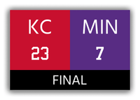 Thumbnail for Kansas City vs Minnesota Canvas Wrap & Photo Print - 1969 1970 Football Championship - Front View