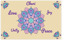 Thumbnail for Personalized Mandala Placemat V - Unity Flow - Tan Background -  View