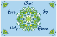 Thumbnail for Personalized Mandala Placemat V - Unity Flow - Blue Background -  View