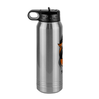 Thumbnail for Personalized Messy Bun Water Bottle (30 oz) - Football Mom - Left View